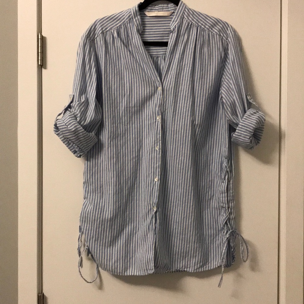 Zara long button down shirt